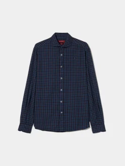 Camisa slim fit quadrados