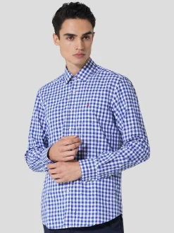 Camisa slim fit quadrados