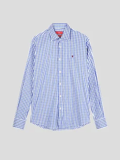 Camisa slim fit quadrados