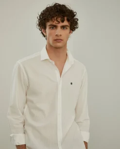 Camisa slim fit seersucker