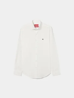 Camisa slim fit seersucker