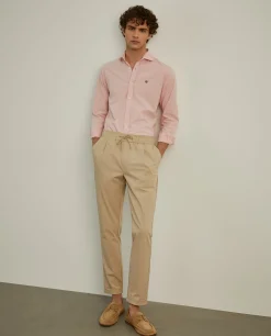 Camisa slim fit seersucker