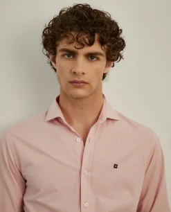 Camisa slim fit seersucker