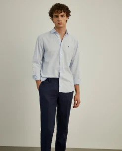 Camisa slim fit seersucker