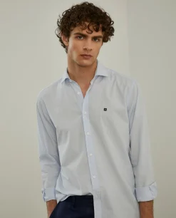 Camisa slim fit seersucker