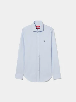 Camisa slim fit seersucker