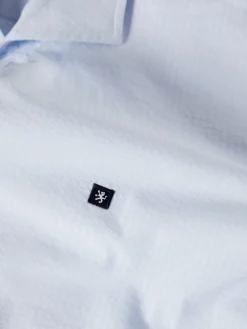 Camisa slim fit seersucker