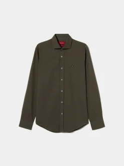 Camisa slim fit seersucker