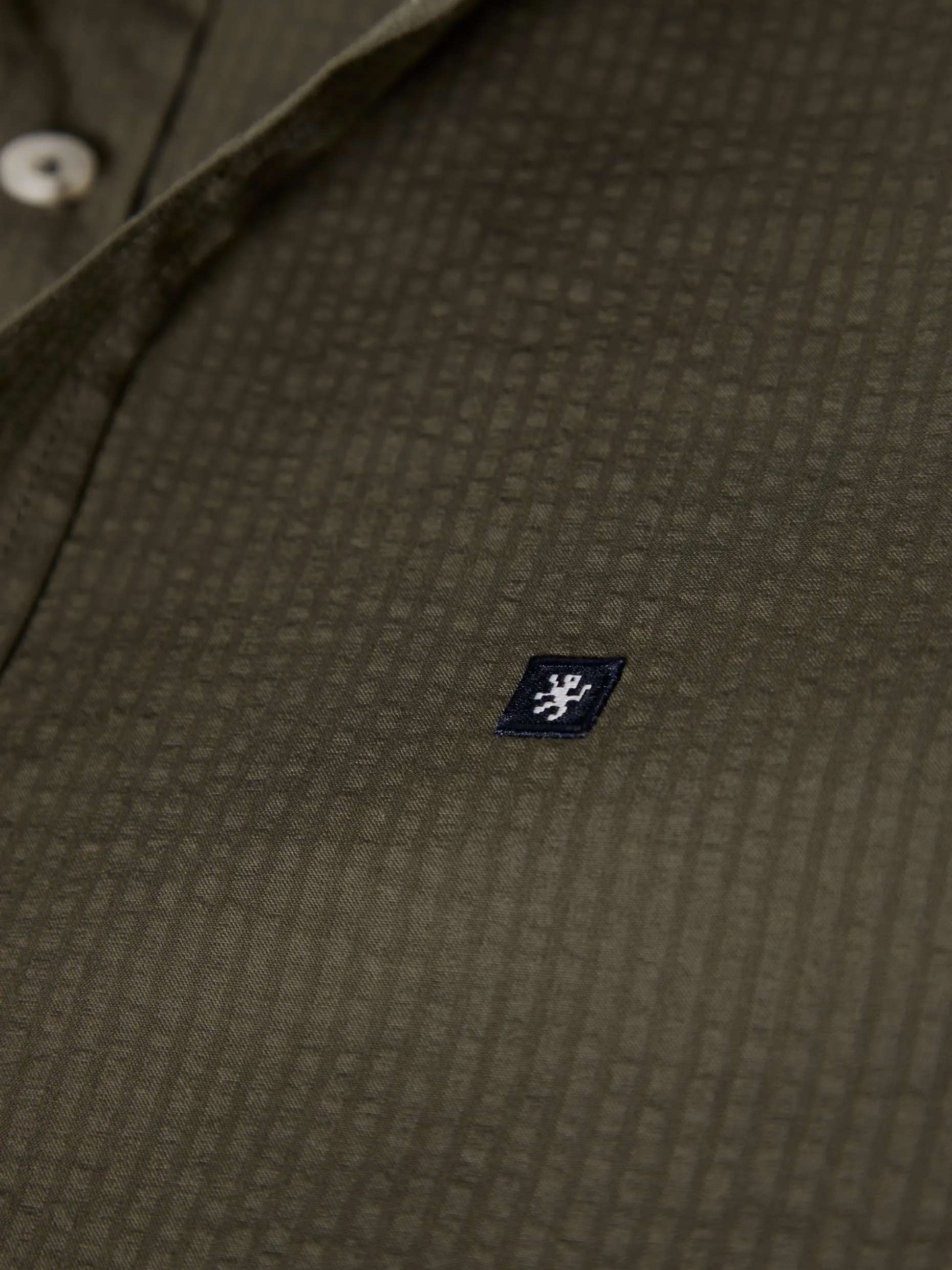 Camisa slim fit seersucker