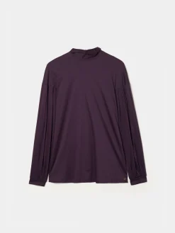 Camisola bordeaux com manga abalonada