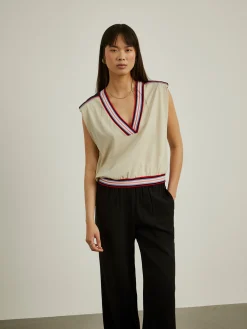 Camisola colorida sem mangas