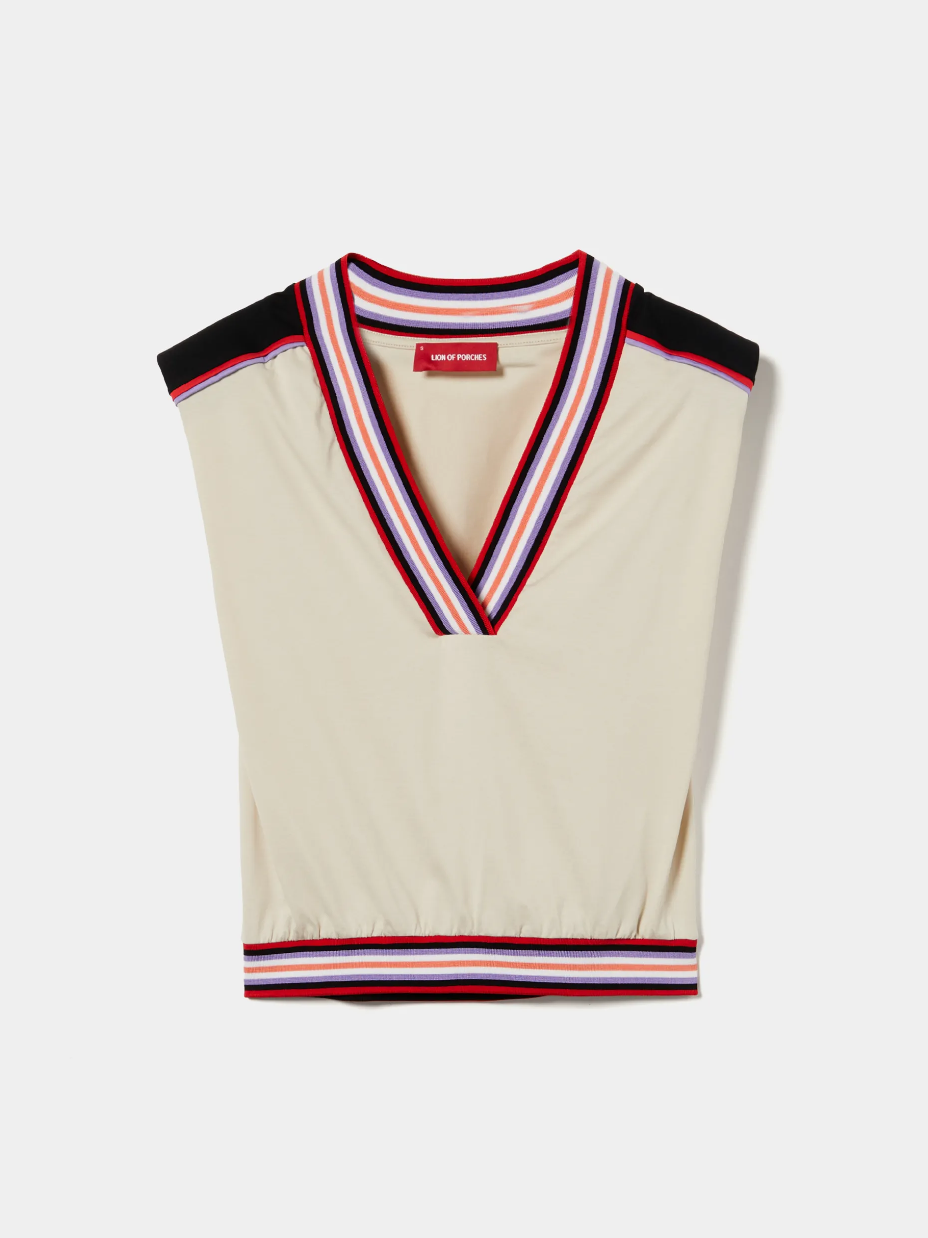 Camisola colorida sem mangas