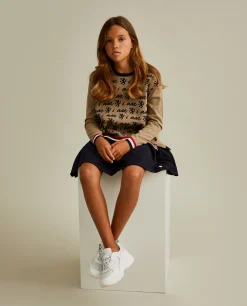 Camisola com branding all over na frente