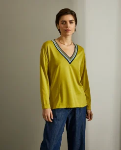 Camisola com decote em V