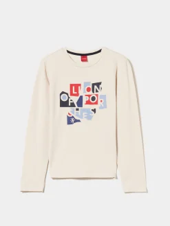 Camisola com estampado da marca