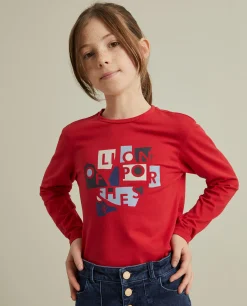 Camisola com estampado da marca