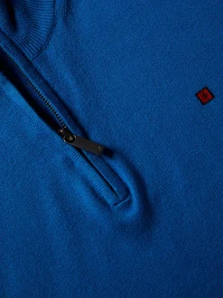 Camisola com fecho em algodão e caxemira