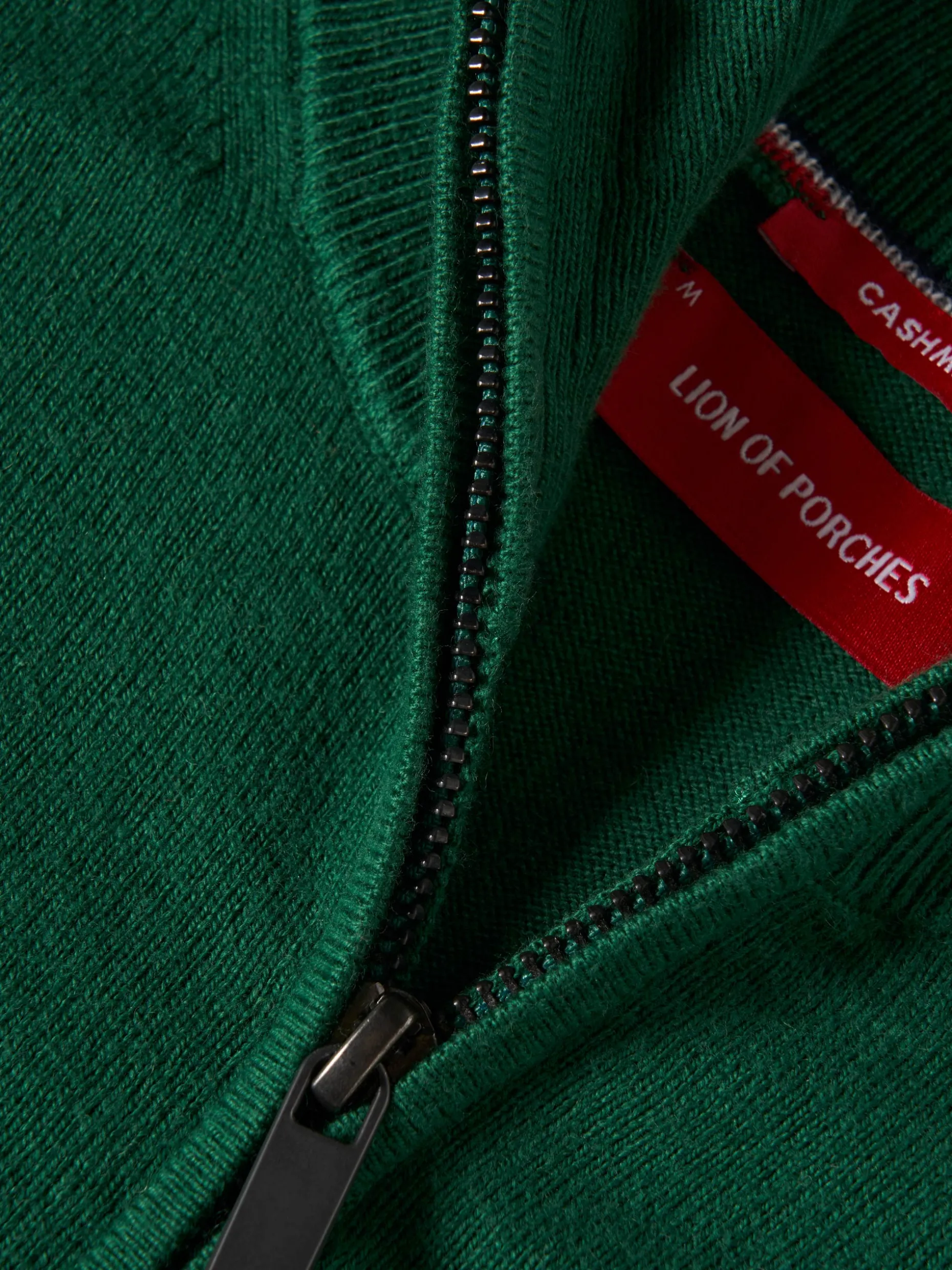 Camisola com fecho em algodão e caxemira