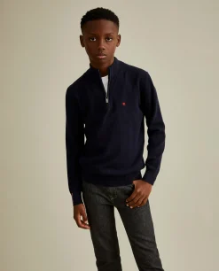 Camisola de algodão com fecho