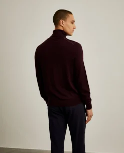 Camisola de gola alta 100% lã