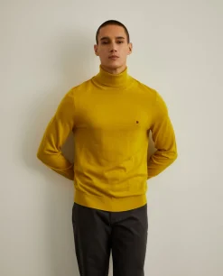 Camisola de gola alta 100% lã