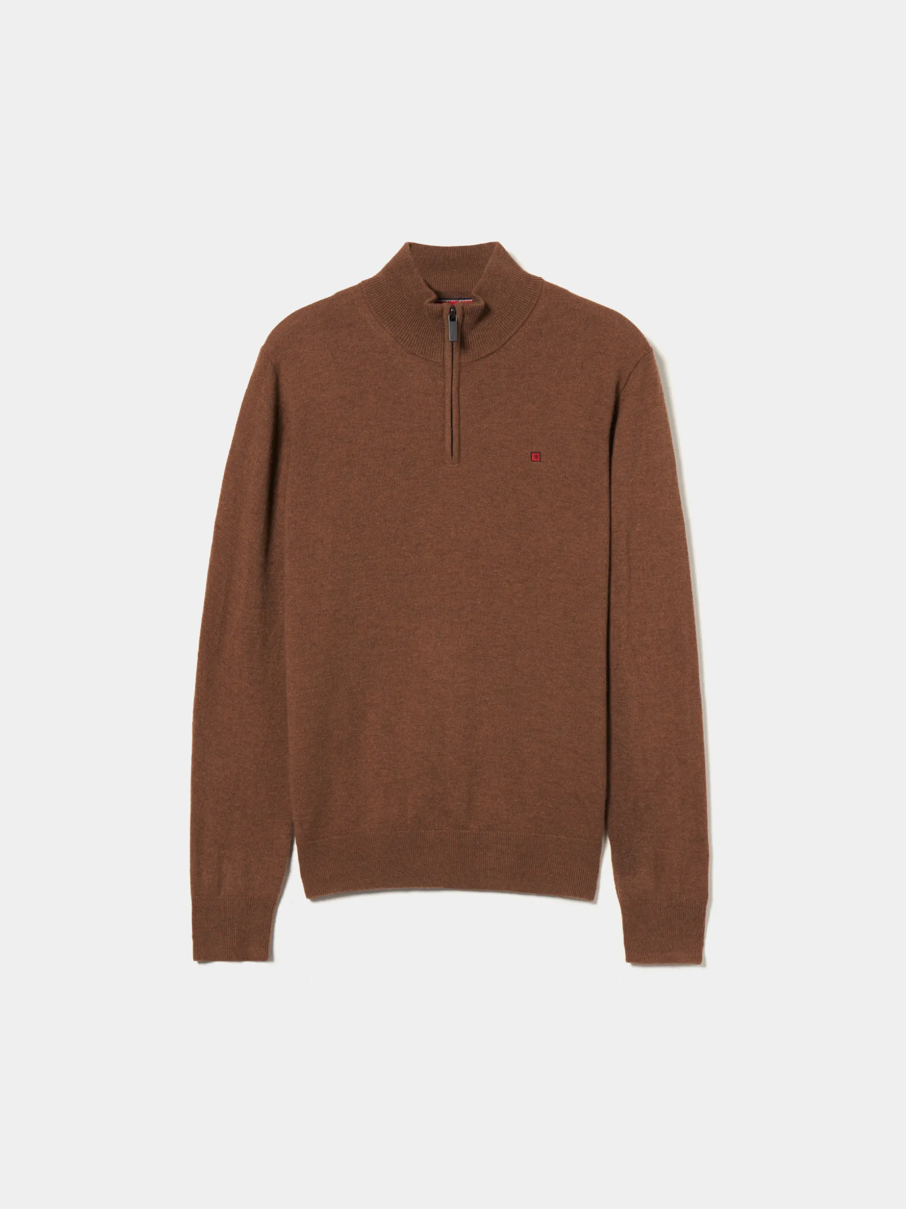 Camisola de lã com fecho