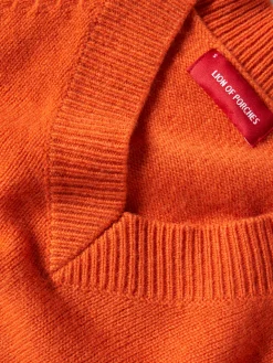 Camisola de lã decote em V