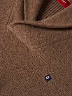 Camisola de lã gola em trespasse