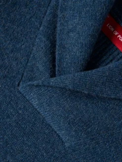 Camisola de lã gola em trespasse