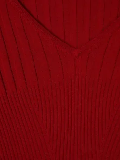 Camisola de malha canelada