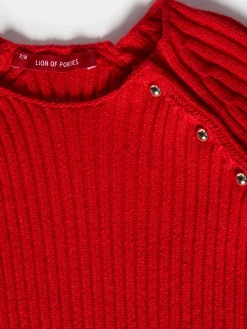 Camisola de malha canelada