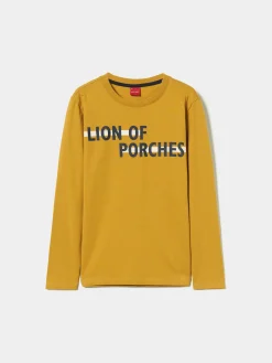 Camisola de malha com branding no peito