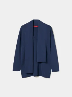 Camisola de malha com cachecol