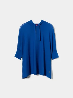 Camisola de malha com capuz