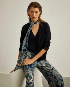 Camisola de malha combinada