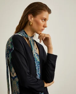 Camisola de malha combinada