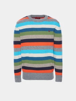 Camisola de malha às riscas