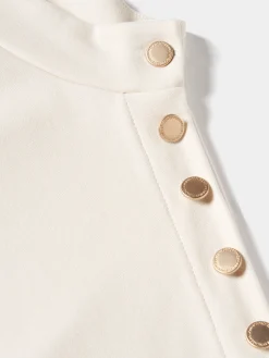 Camisola de meia gola com riscas