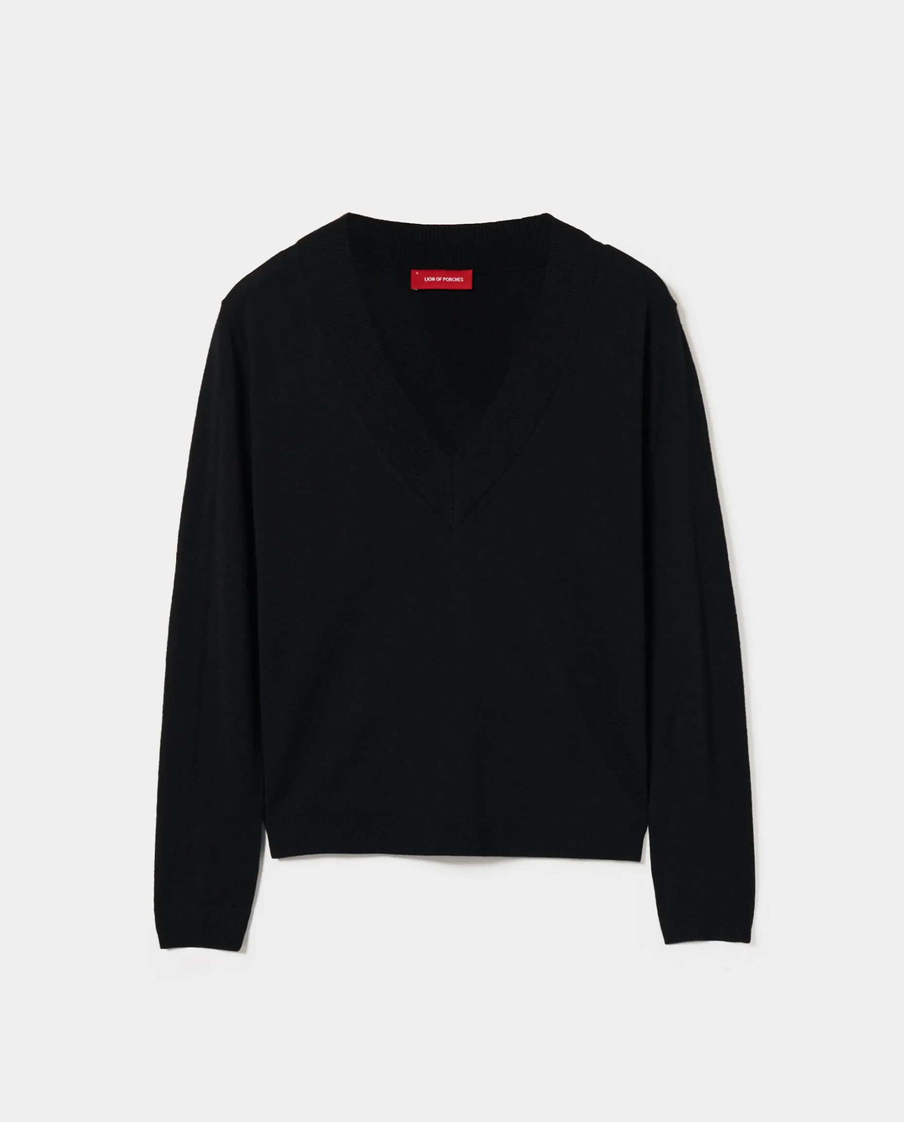 Camisola decote em V com lã