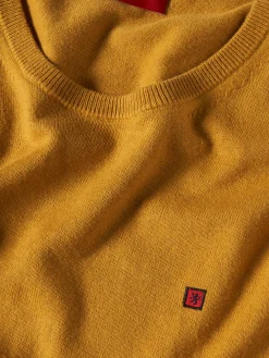 Camisola decote redondo em algodão e caxemira