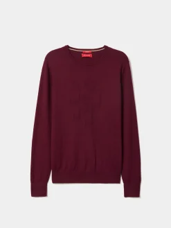 Camisola decote redondo em algodão e caxemira