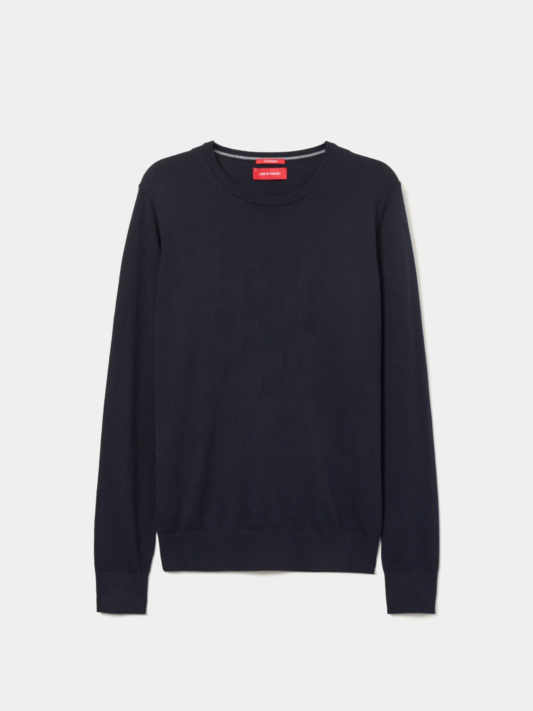 Camisola decote redondo em algodão e caxemira