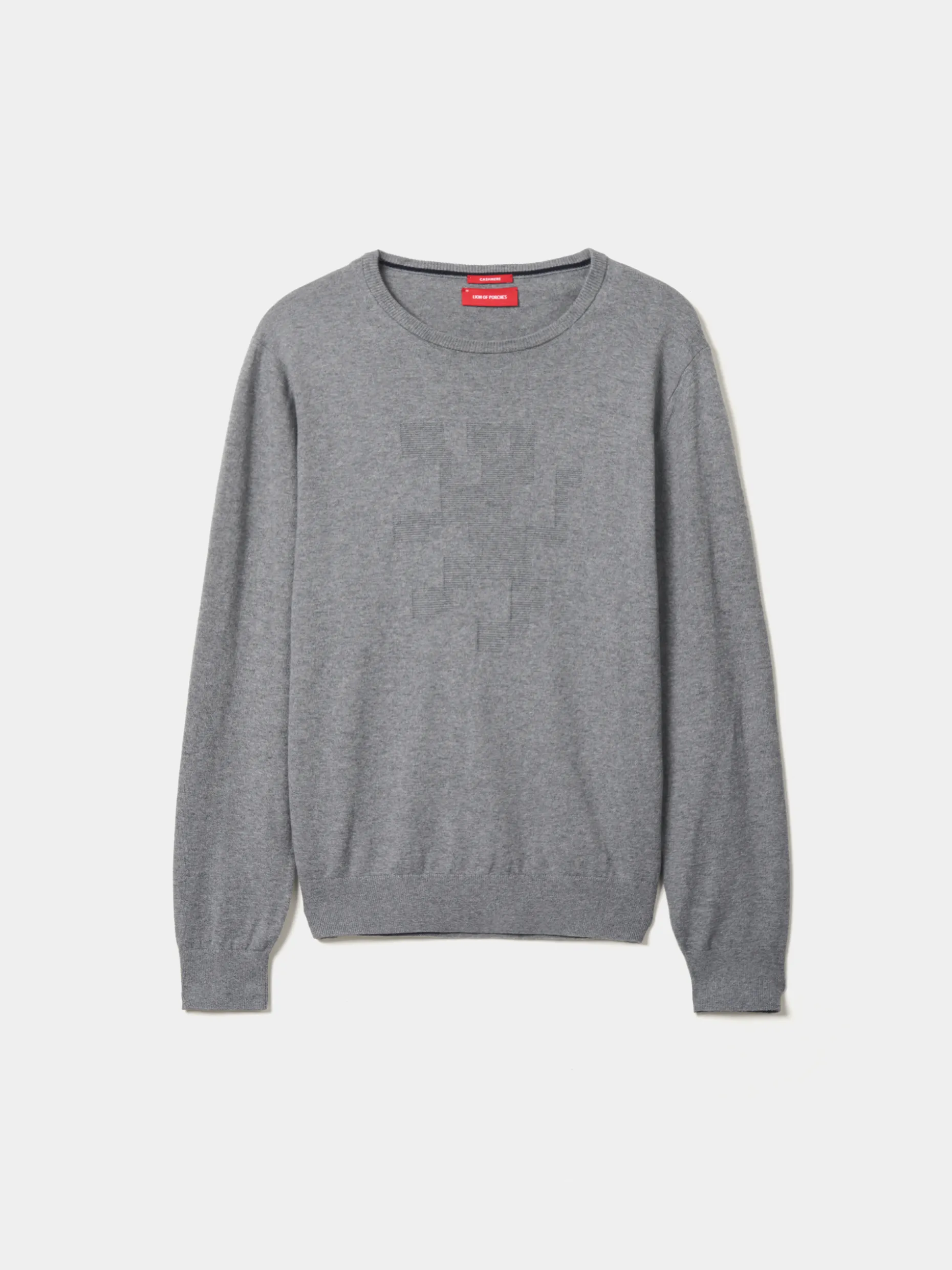 Camisola decote redondo em algodão e caxemira