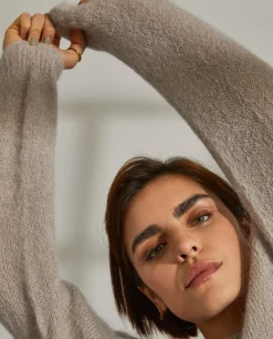 Camisola decote redondo mohair