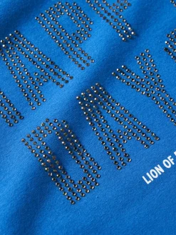 Camisola em algodão com mensagem brilhante