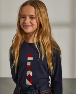 Camisola estampada com lettering