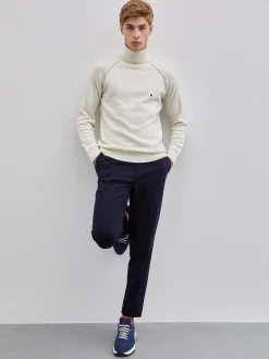 Camisola gola alta 100% lã