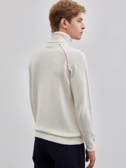 Camisola gola alta 100% lã