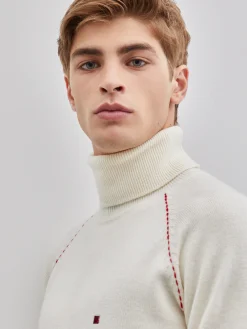 Camisola gola alta 100% lã