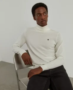 Camisola gola alta 100% lã merino